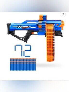 XSHOT Insanity Mad Mega Barrel (72 Darts), Air Pocket Technology, Outdoor blaste